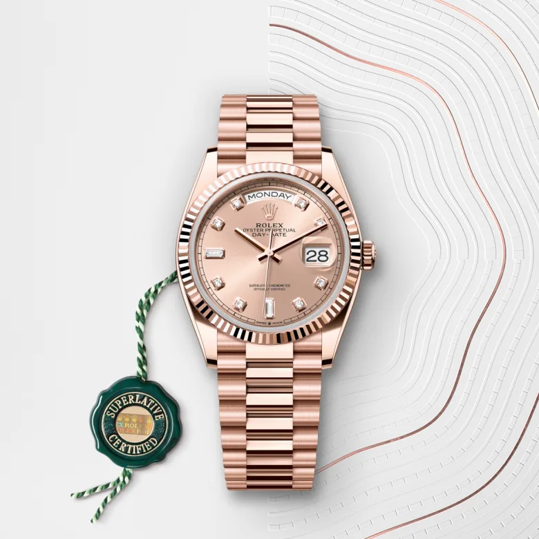 Rolex Day Date in 18 ct Everose gold, M128235-0009 - Kee Hing Hung