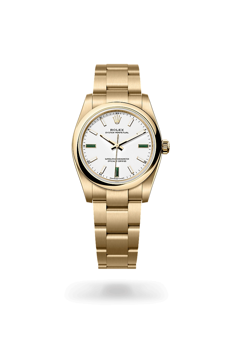 rolex oyster perpetual in yellow gold, m124208-0002- kee hing hung rolex oyster perpetual in yellow gold, m124208-0002- kee hing hung