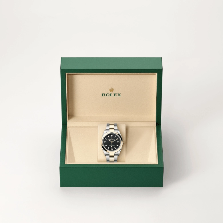 rolex explorer in yellow rolesor, m124273-0001 - kee hing hung