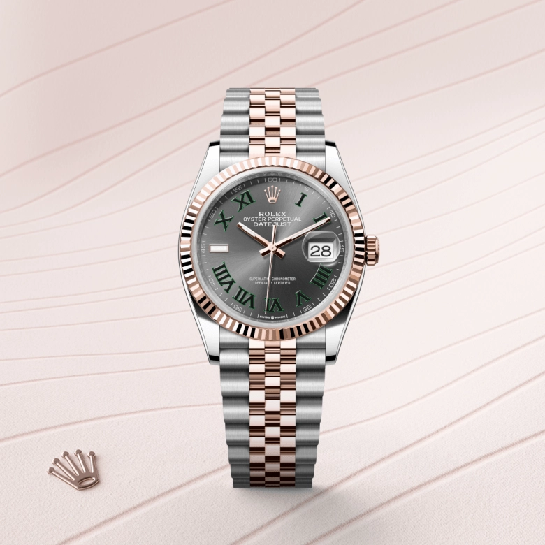 rolex datejust in everose rolesor, m126231-0029- kee hing hung
