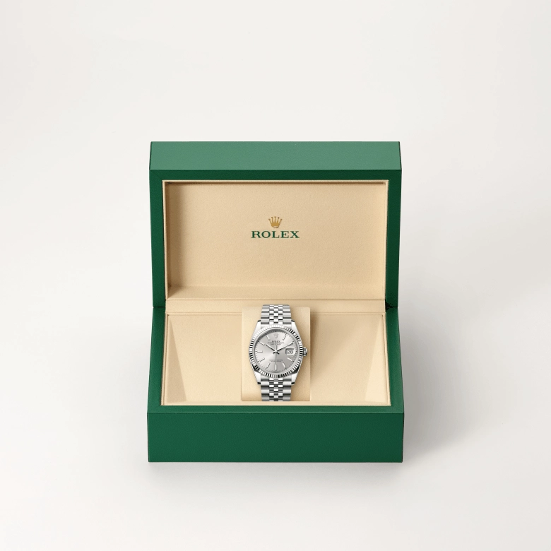 rolex datejust in white rolesor, m126234-0013- kee hing hung