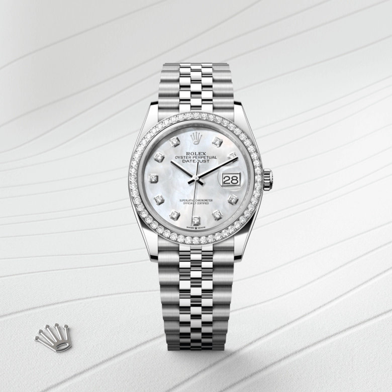 rolex datejust in white rolesor, m126284rbr-0011 - kee hing hung