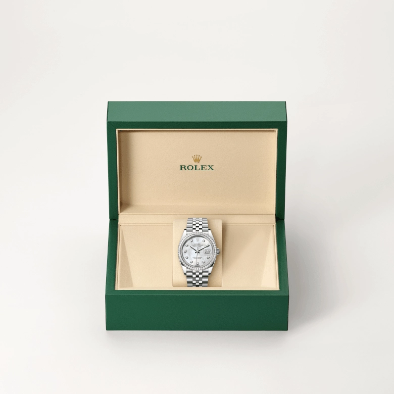 rolex datejust in white rolesor, m126284rbr-0011 - kee hing hung