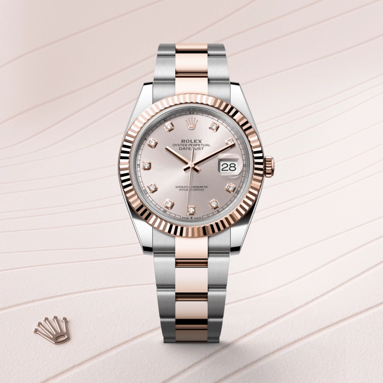 rolex datejust in everose rolesor, m126331-0007 - kee hing hung