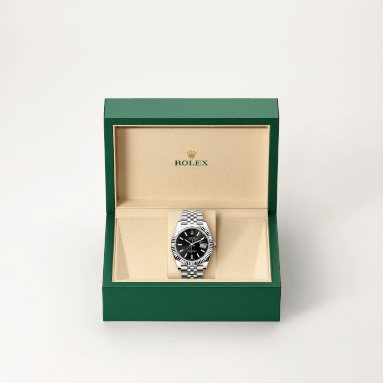 rolex datejust in white rolesor, m126334-0018- kee hing hung
