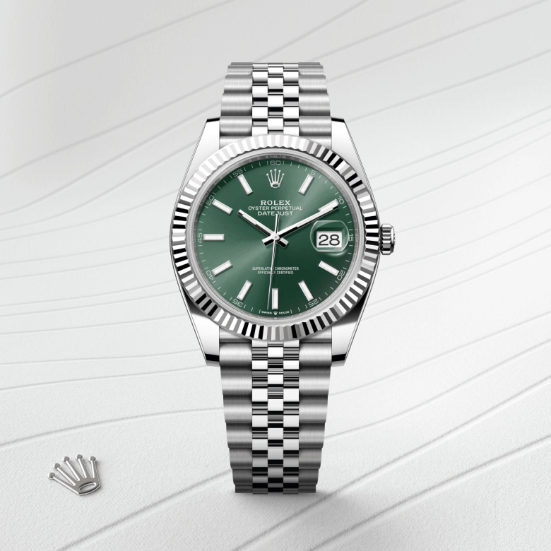 rolex datejust in white rolesor, m126334-0028- kee hing hung