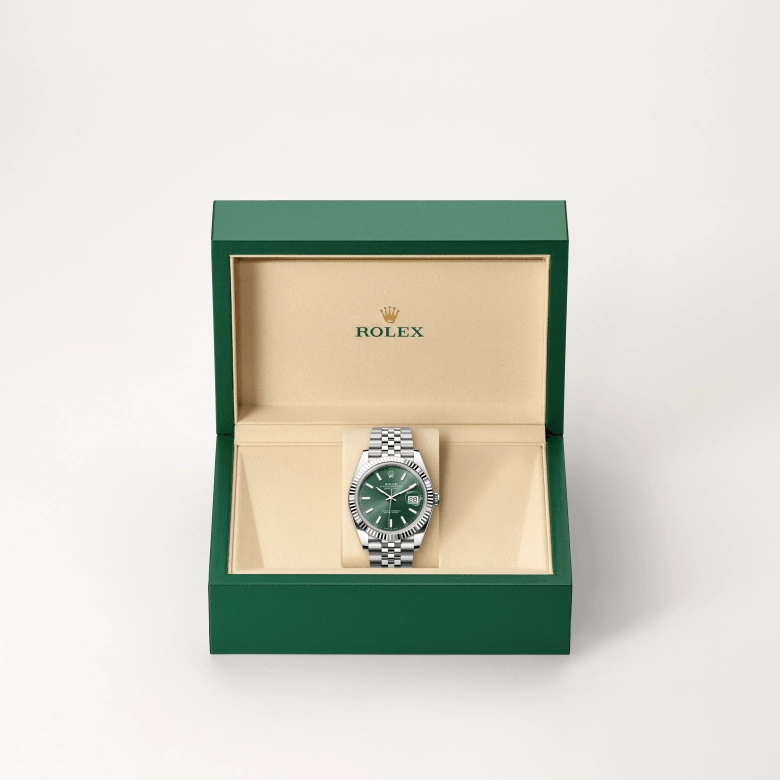 rolex datejust in white rolesor, m126334-0028- kee hing hung