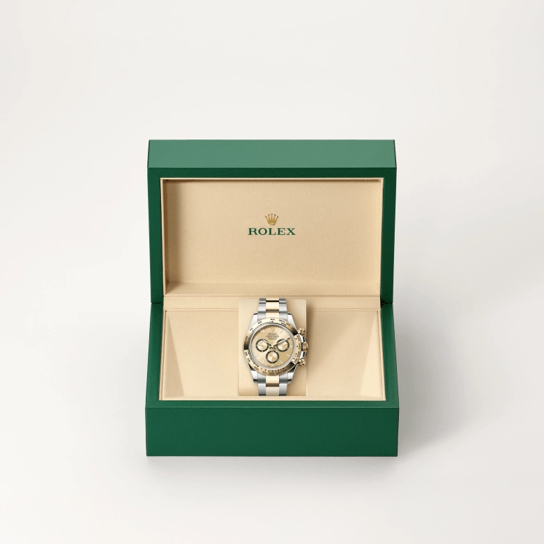 rolex cosmograph daytona in yellow rolesor, m126503-0004- kee hing hung