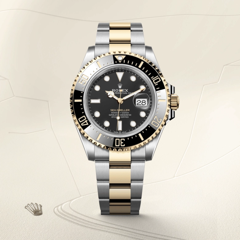rolex sea-dweller in yellow rolesor, m126603-0001 - kee hing hung