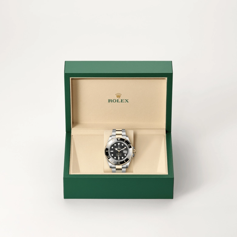 rolex sea-dweller in yellow rolesor, m126603-0001 - kee hing hung