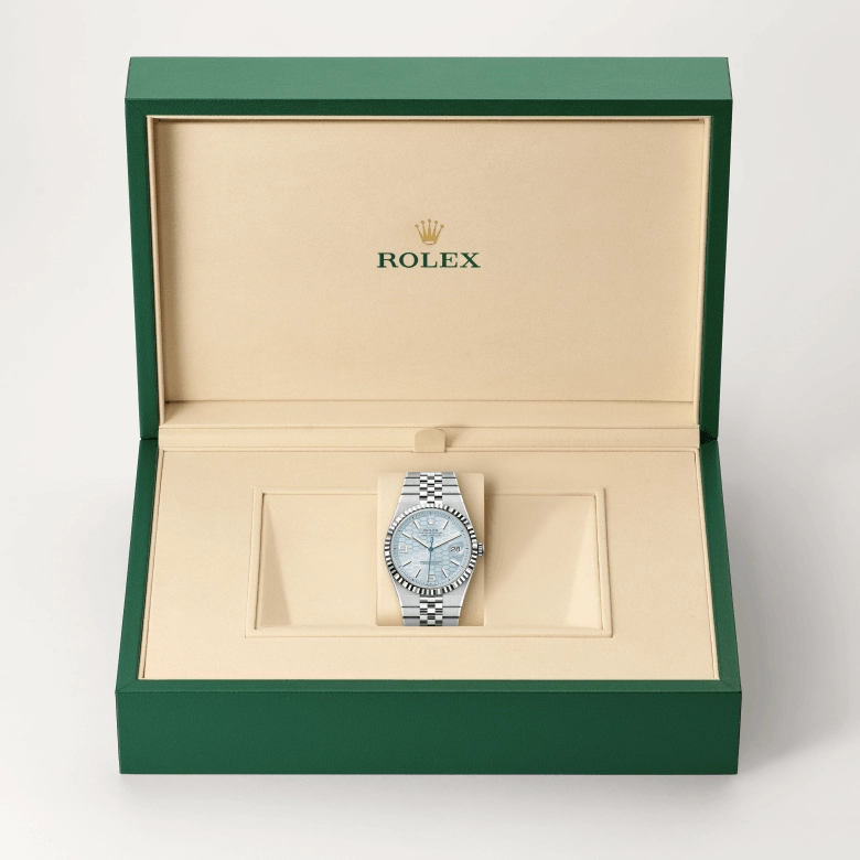 rolex land-dweller in platinum, m127336-0001 - kee hing hung