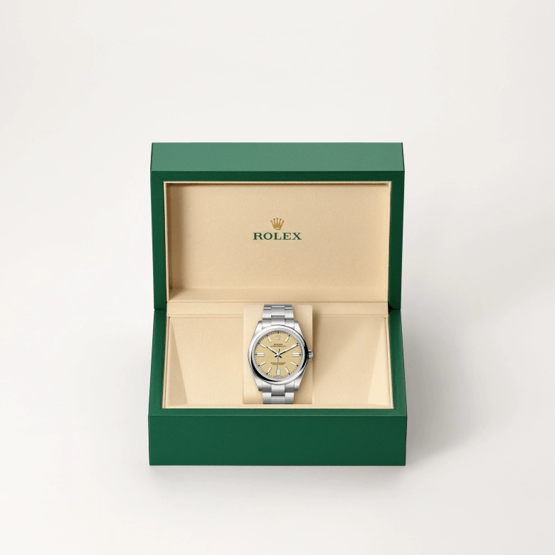 rolex oyster perpetual in oystersteel, m134300-0007- kee hing hung