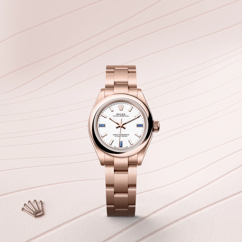 rolex oyster perpetual in everose gold, m276205-0002- kee hing hung