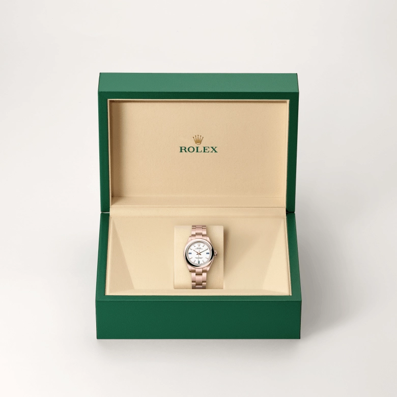 rolex oyster perpetual in everose gold, m276205-0002- kee hing hung
