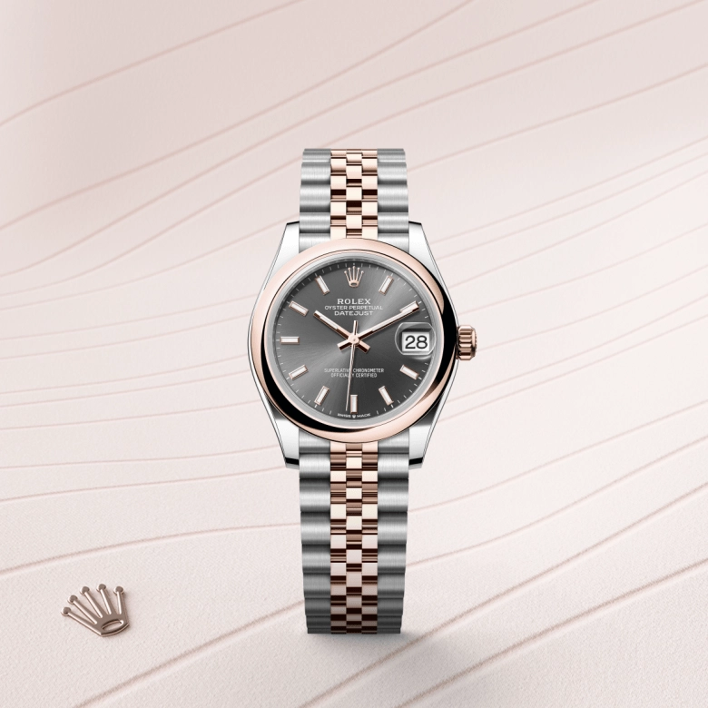 rolex datejust in everose rolesor, m278241-0018 - kee hing hung