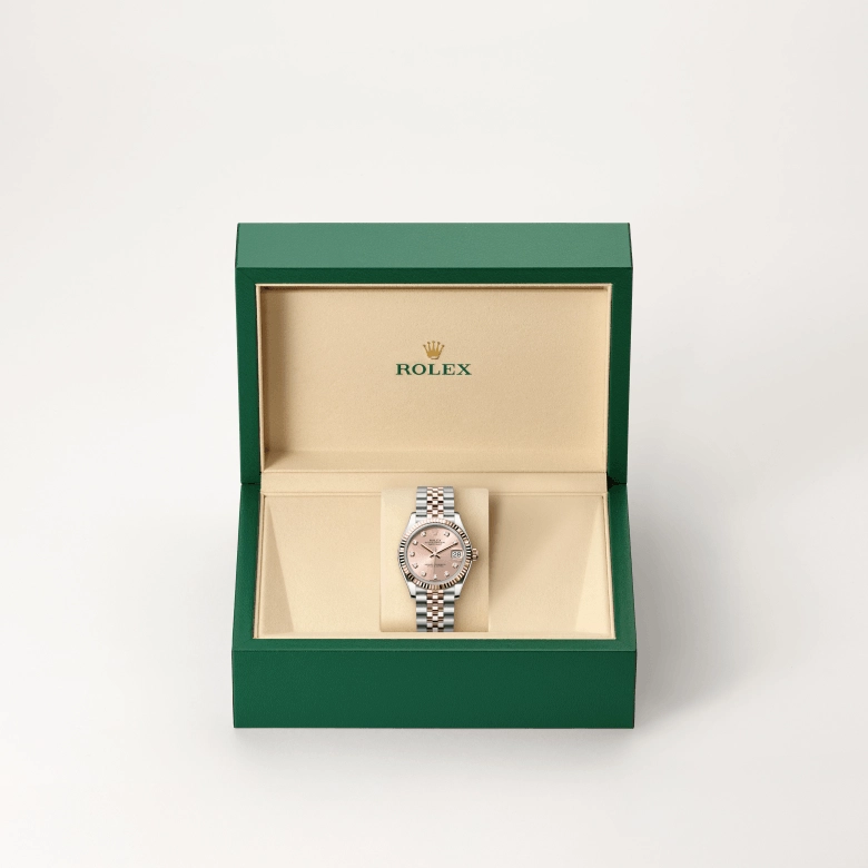 rolex datejust in everose rolesor, m278271-0024- kee hing hung
