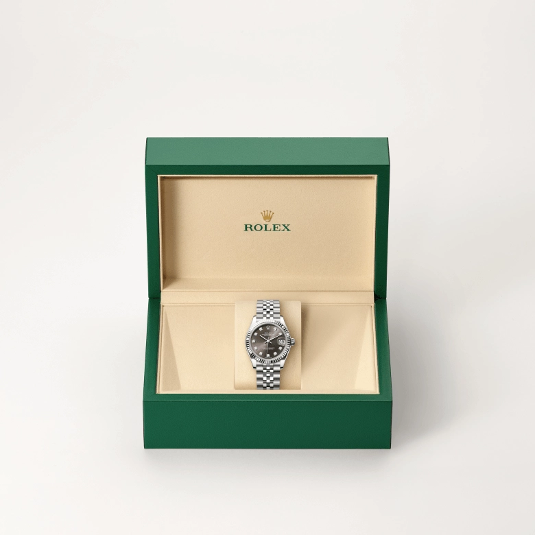 rolex datejust in white rolesor, m278274-0008- kee hing hung