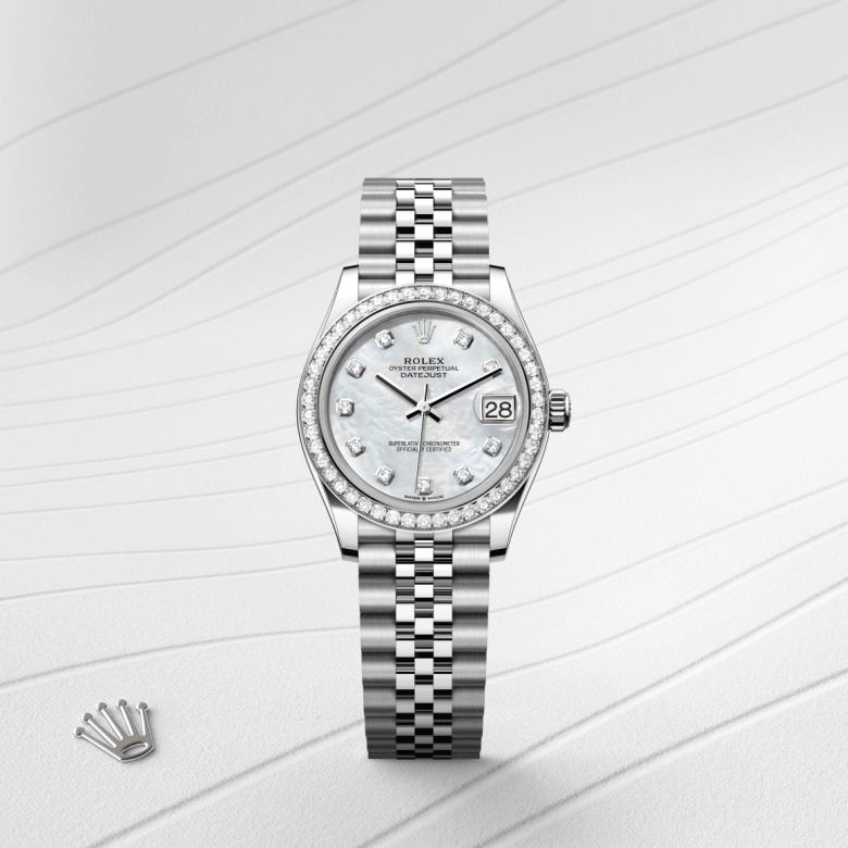 rolex datejust in white rolesor, m278384rbr-0008 - kee hing hung