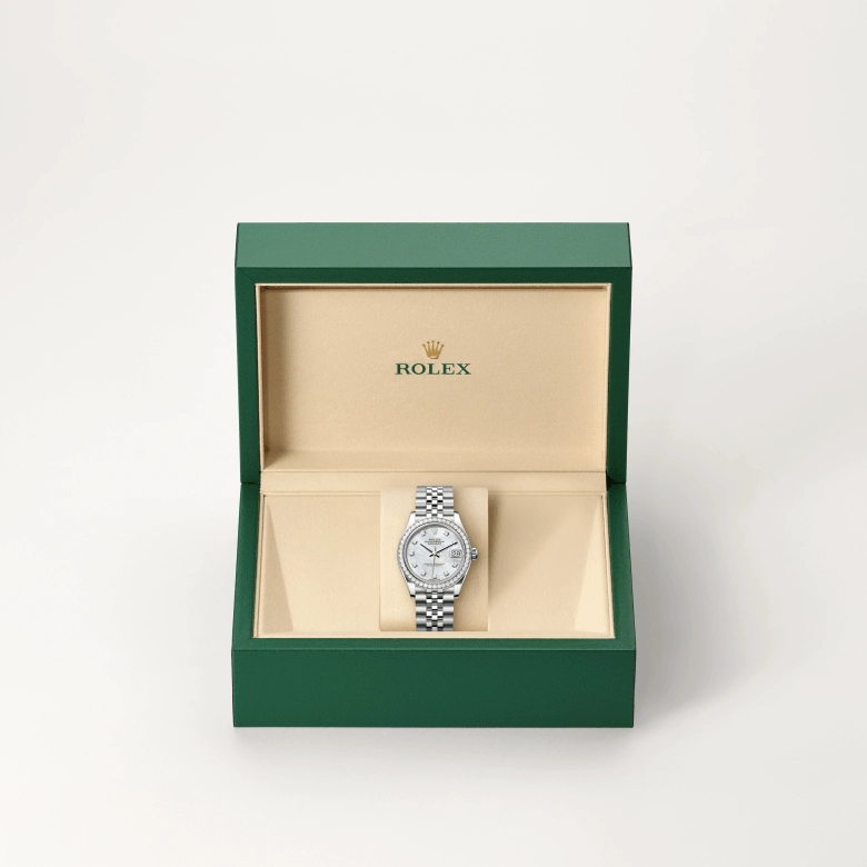 rolex datejust in white rolesor, m278384rbr-0008 - kee hing hung