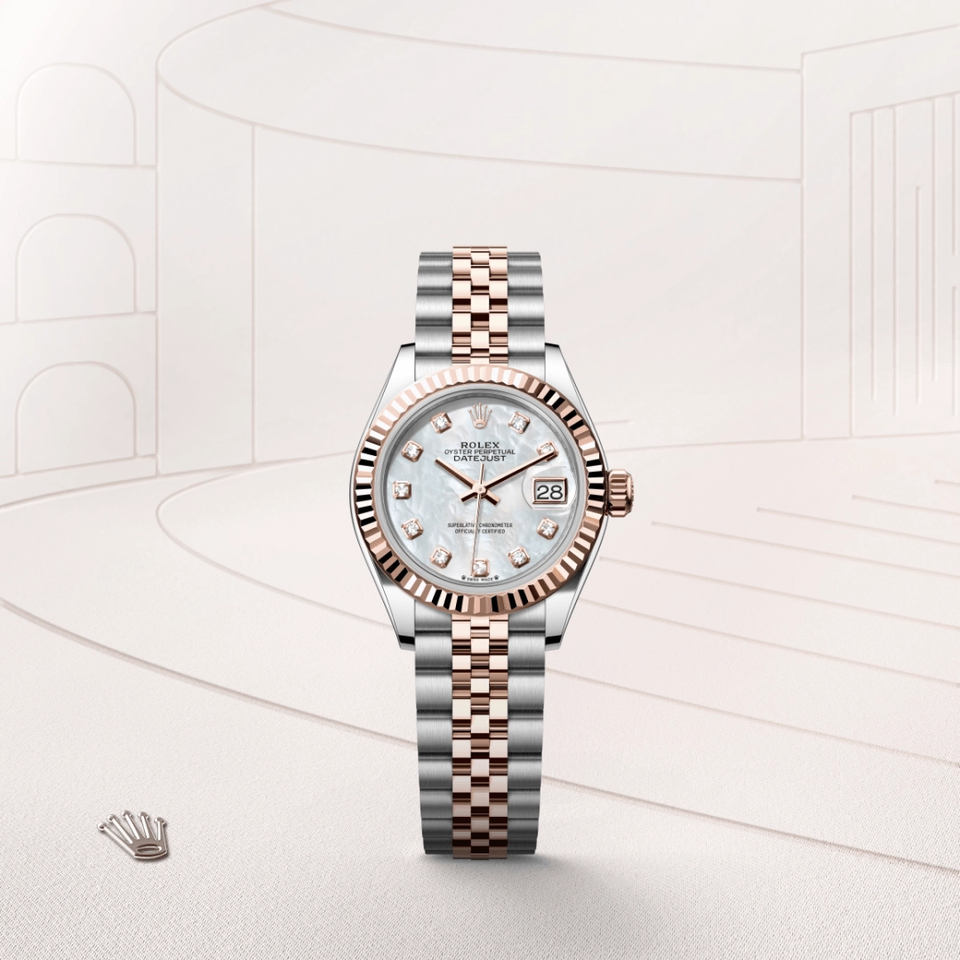 rolex lady-datejust in everose rolesor, m279171-0013- kee hing hung