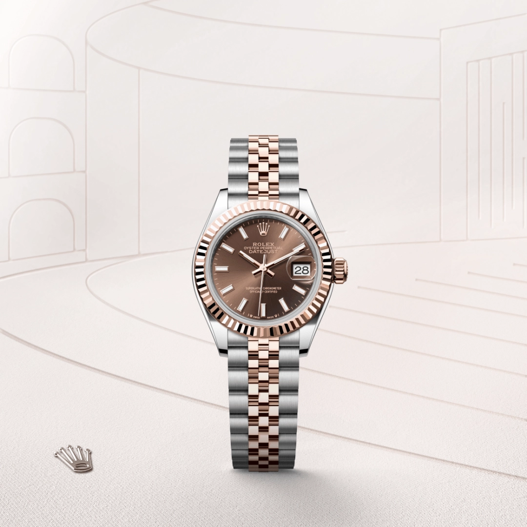 rolex lady-datejust in everose rolesor, m279171-0017- kee hing hung
