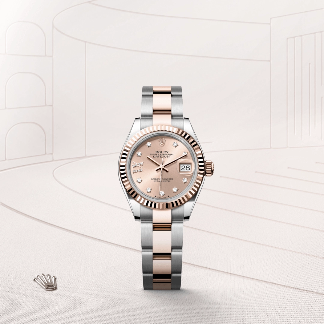 rolex lady-datejust in everose rolesor, m279171-0028 - kee hing hung