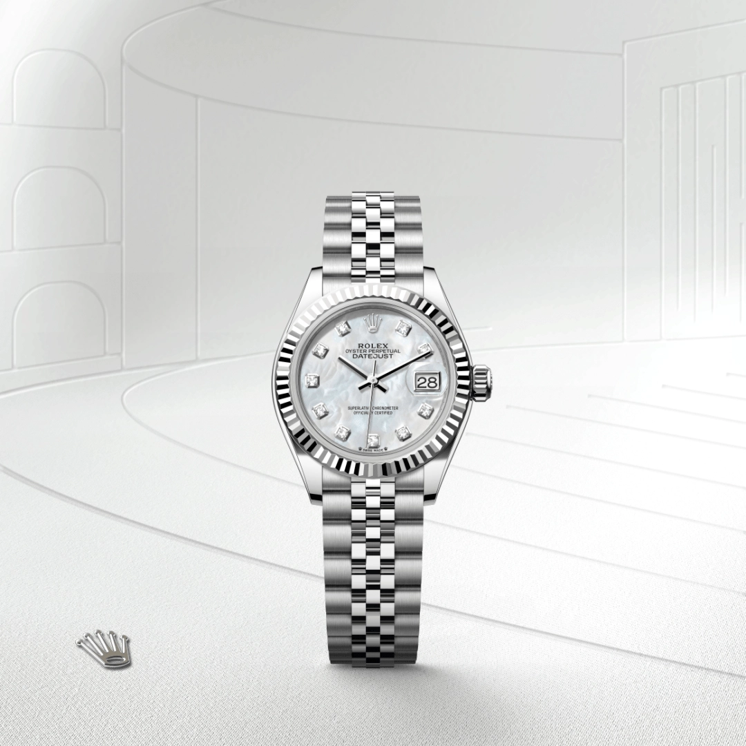 rolex lady-datejust in white rolesor, m279174-0009- kee hing hung