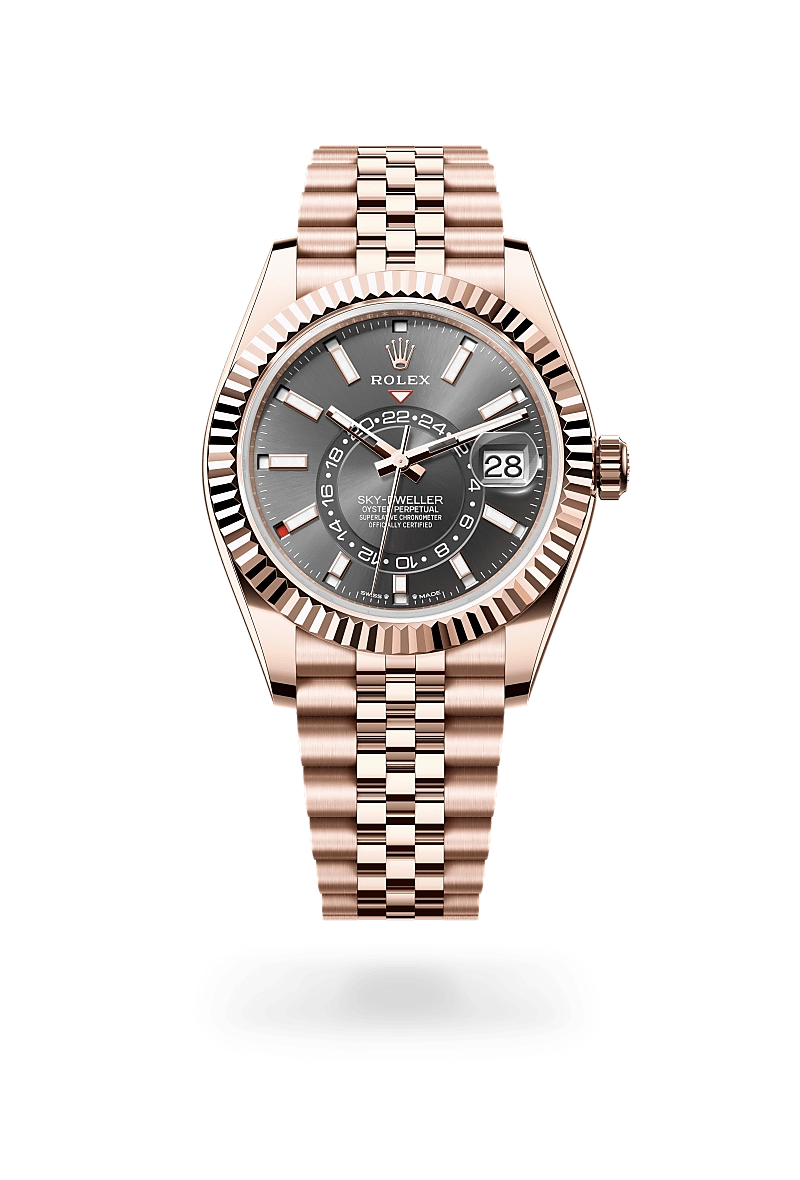 rolex sky-dweller in everose gold, m336935-0008 - kee hing hung rolex sky-dweller in everose gold, m336935-0008 - kee hing hung