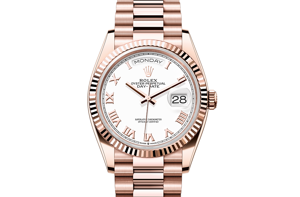 Rolex Day-Date 36 in Everose gold - m128235-0052 at Kee Hing Hung