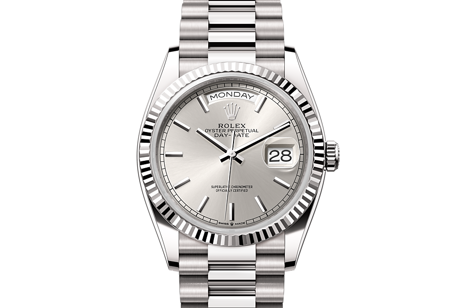 Rolex Day-Date 36 in white gold - m128239-0005 at Kee Hing Hung