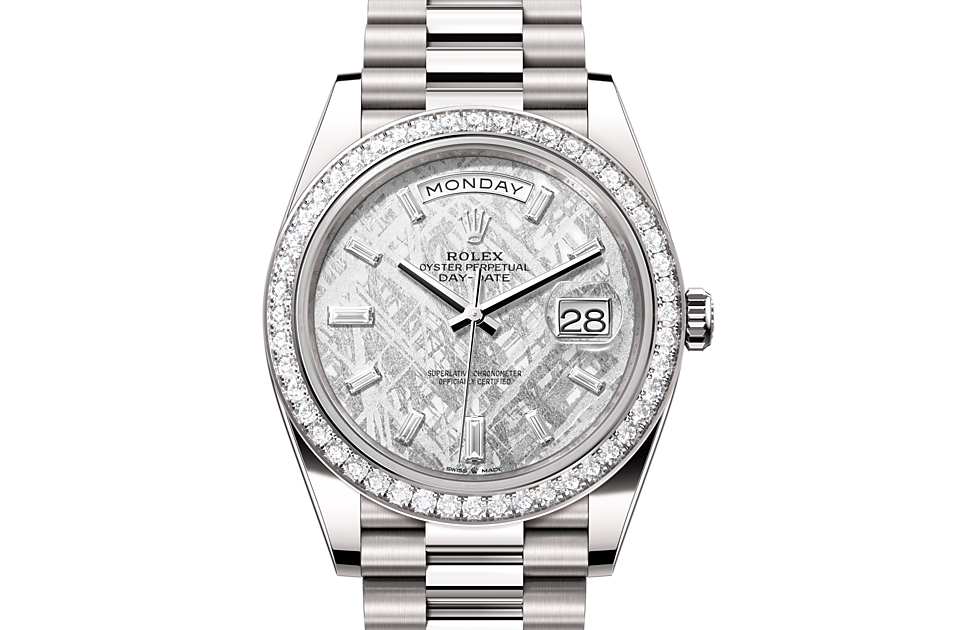Rolex Day-Date 40 in white gold and diamonds - m228349rbr-0040 at Kee Hing Hung