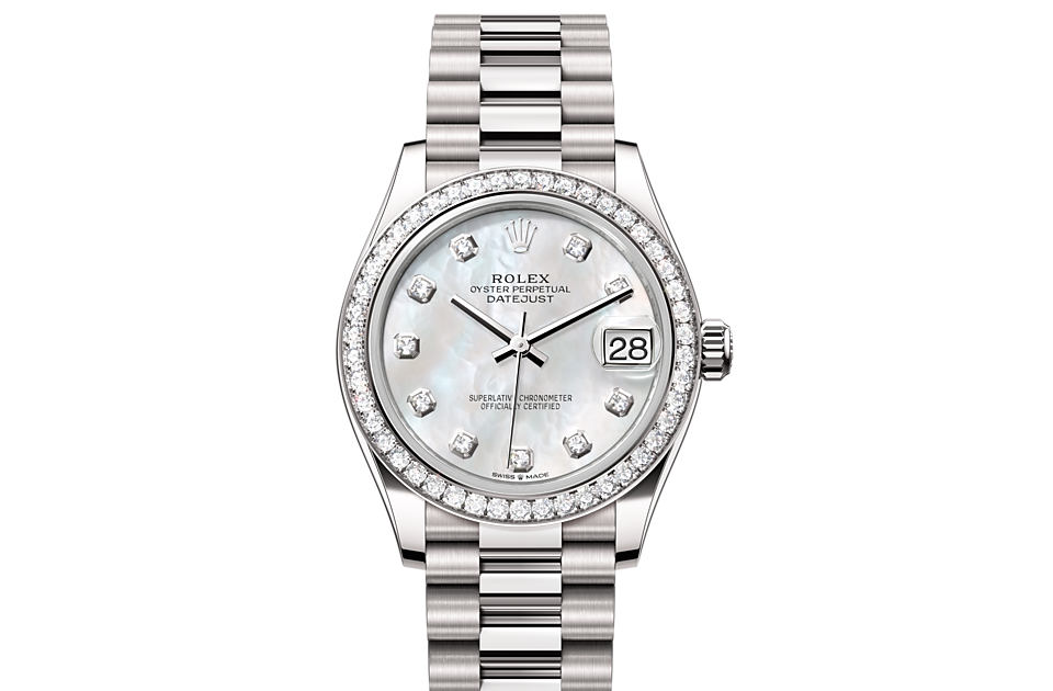 Rolex Datejust 31 in white gold and diamonds - m278289rbr-0005 at Kee Hing Hung