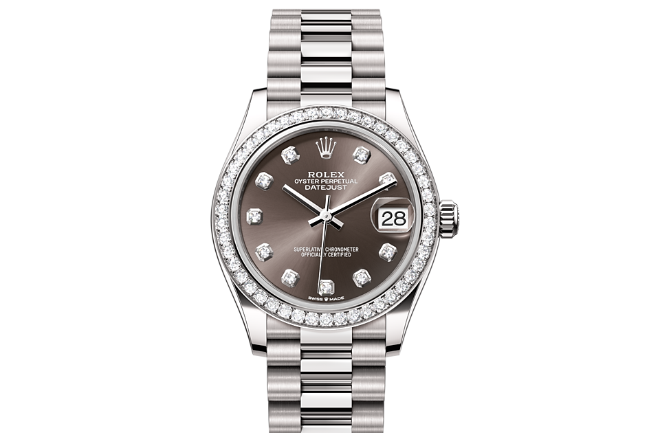 Rolex Datejust 31 in white gold and diamonds - m278289rbr-0006 at Kee Hing Hung