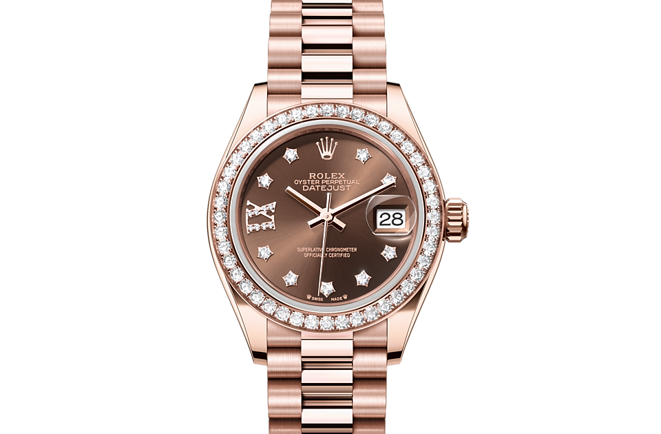 Rolex Lady-Datejust in Everose gold and diamonds - m279135rbr-0001 at Kee Hing Hung