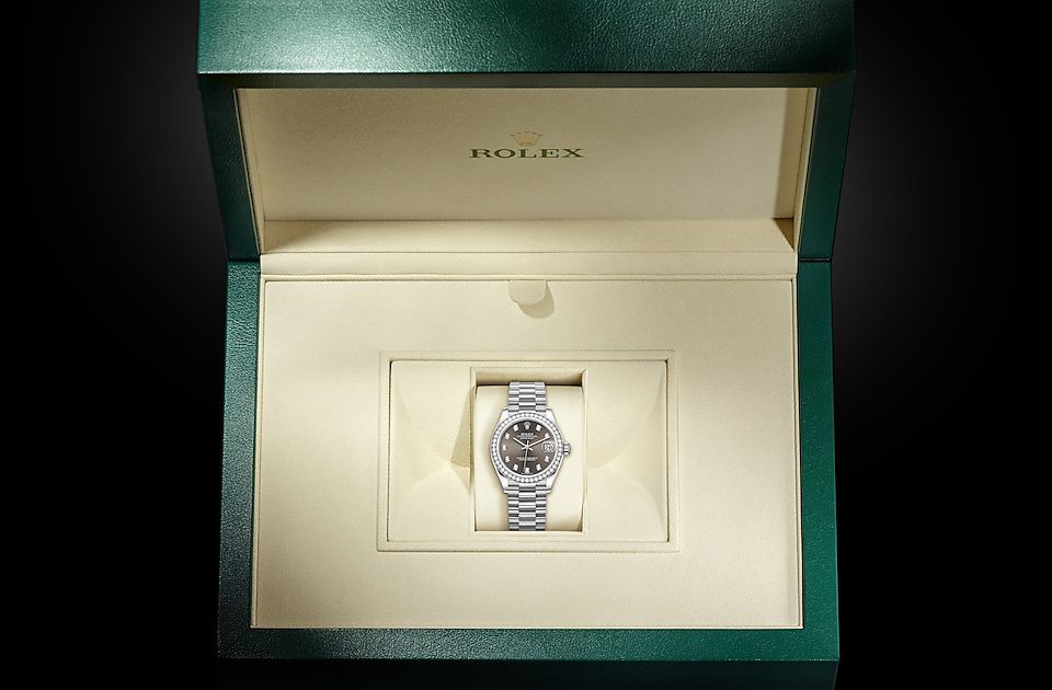 Rolex Datejust 31 in white gold and diamonds - m278289rbr-0006 at Kee Hing Hung