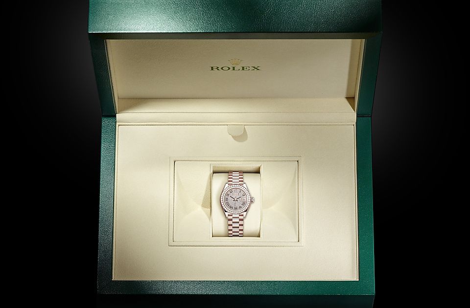 Rolex Lady-Datejust in Everose gold and diamonds - m279135rbr-0021 at Kee Hing Hung