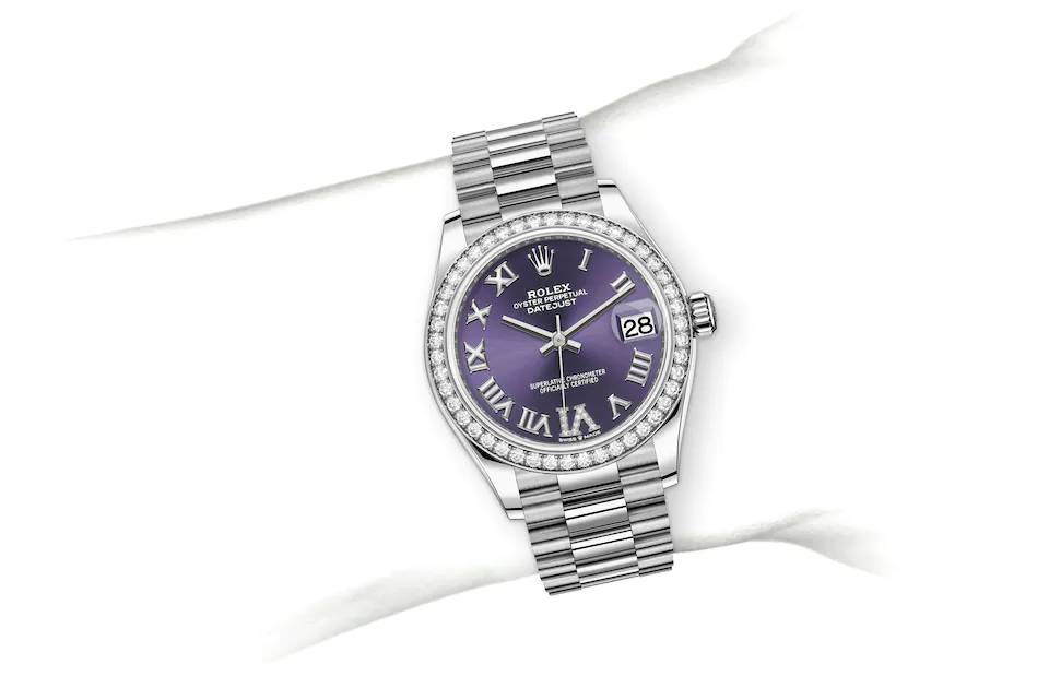 Rolex Datejust 31 in white gold and diamonds - m278289rbr-0019 at Kee Hing Hung